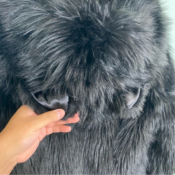 SpiritHoods Faux Fur Black Wolf Coat Jacket Animal Ears XS - Picture 9 of 9